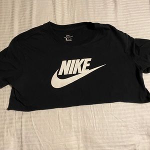 Cropped black Nike top